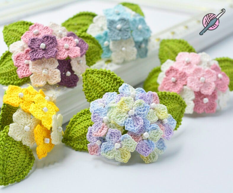 Patr N Gratis Mini Ramo De Flores A Crochet Crochetisimo