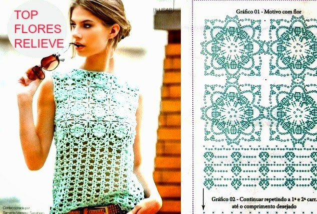 Resultado de imagen para motivos en crochet para top