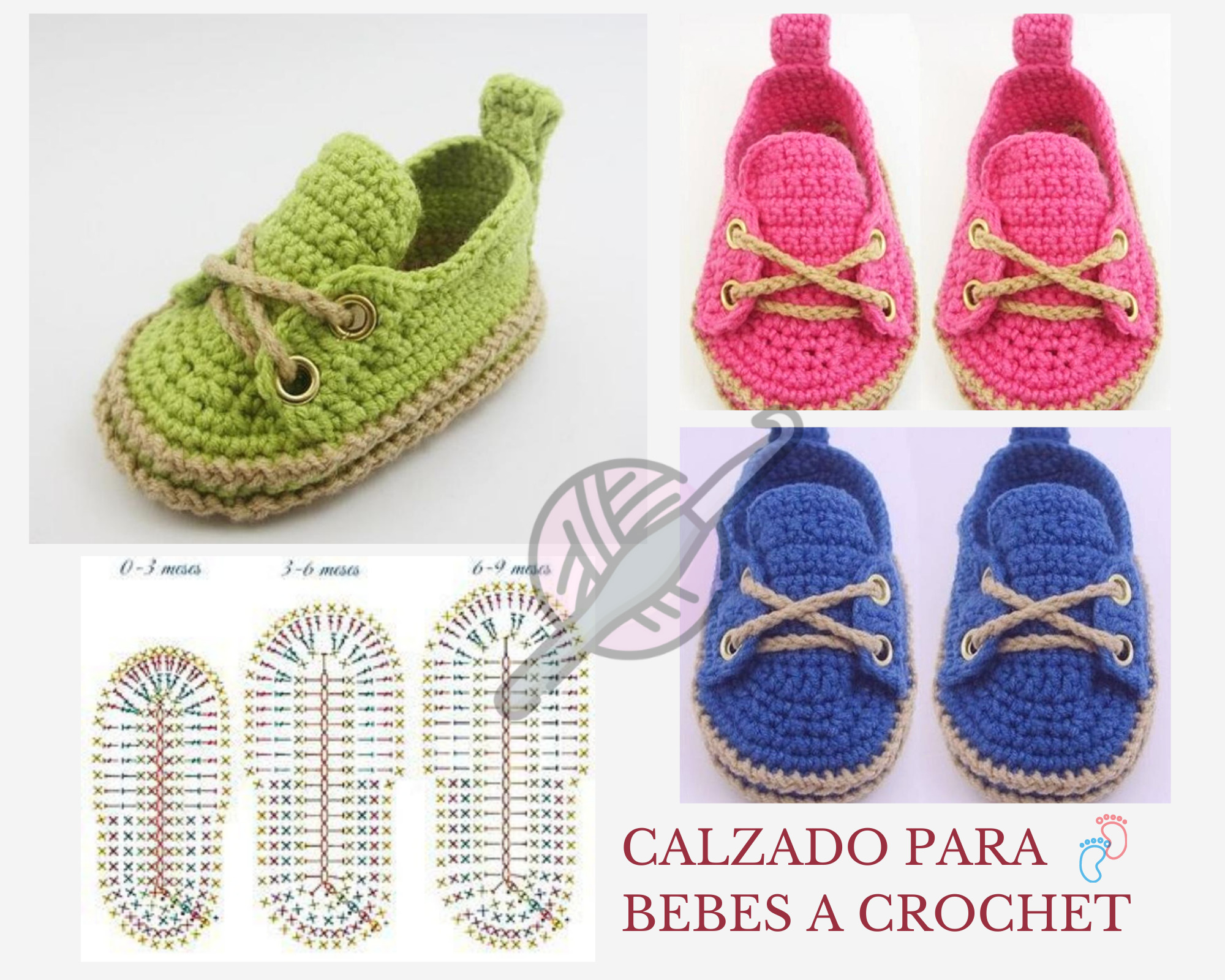 Zapatos para Recién Nacidos tejidos a Crochet Sub
