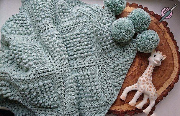 PATRÓN GRATIS Manta para Bebé a Crochet - Crochetisimo