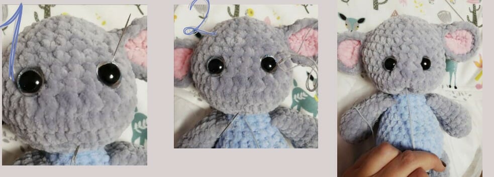Peluche Ratón Terciopelo Amigurumi PDF Patrón Gratis Peluche Ratón Terciopelo Amigurumi PDF Patrón Gratis