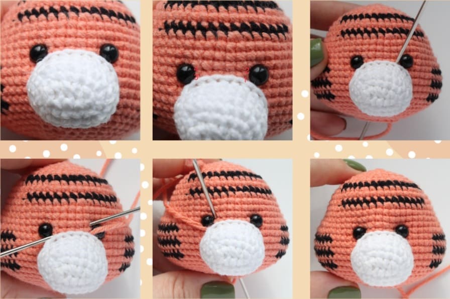Lindo Mini Tigre PDF Amigurumi Patrón Gratis Paso a Paso
