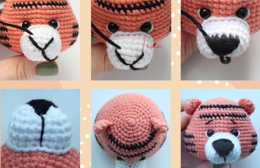 Lindo Mini Tigre PDF Amigurumi Patrón Gratis Paso a Paso