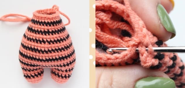 Lindo Mini Tigre PDF Amigurumi Patrón Gratis Paso a Paso