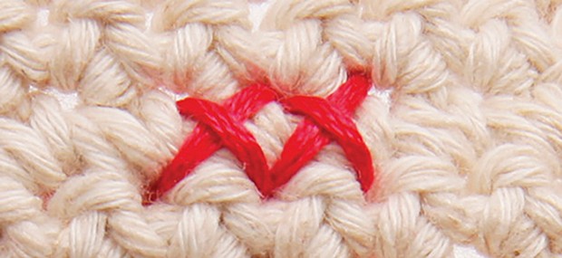 punto de cruz de una fila en crochet punto de cruz de una fila en crochet