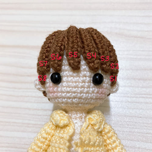 Jin Butter PDF Amigurumi Patron Gratis Paso A Paso Cabello