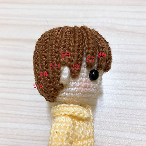 Jin Butter PDF Amigurumi Patron Gratis Paso A Paso Cabello2