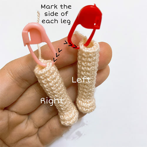 Jin Butter PDF Amigurumi Patron Gratis Paso A Paso Piernas