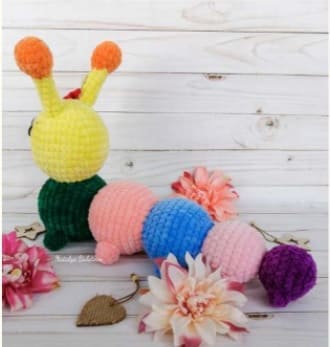 PDF Peluche Oruga Patron Gratis Paso A Paso Cuerpo 2