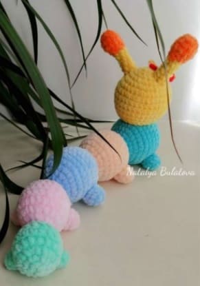 PDF Peluche Oruga Patron Gratis Paso A Paso Cuerpo
