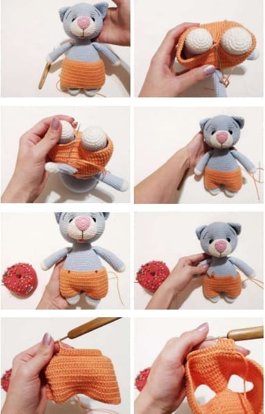 Facil Amigurumi Lindo Gato Patron Gratis Paso A Paso Monos Pantalones 2