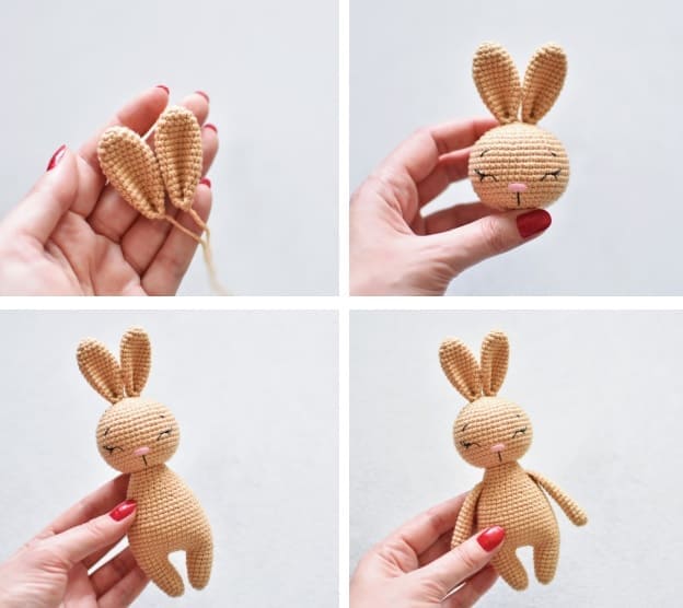 PDF Bebe Conejo Amigurumi Patron Gratis Montagem4