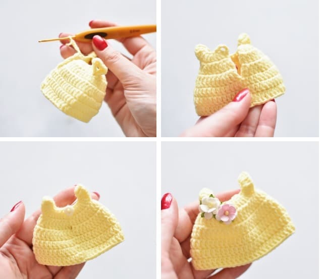 PDF Bebe Conejo Amigurumi Patron Gratis Vestido2