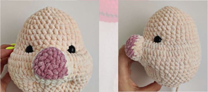 Amigurumi Piglet PDF Patron Gratis Paso A Paso Hocico