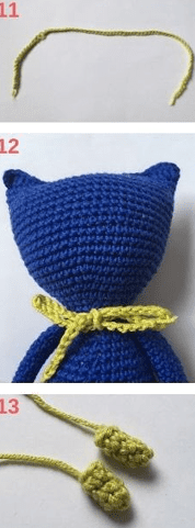 Paso A Paso Huggy Wuggy Amigurumi PDF Patron Gratis Accesorio