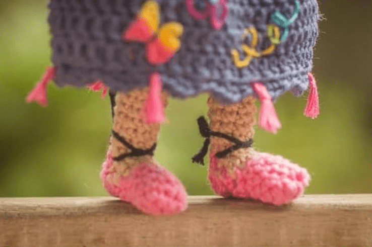 Paso A Paso Maribel PDF Amigurumi Patron Gratis Pierna2