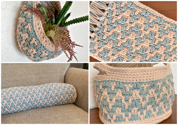 Cesta Colgante para Plantas en Crochet Patrón Gratis - Crochetisimo